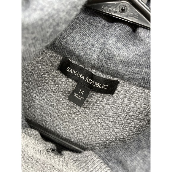 Banana Republic Sweater Grey Size Medium Knit Ribbed Long Sleeve Medium - Picture 7 of 12